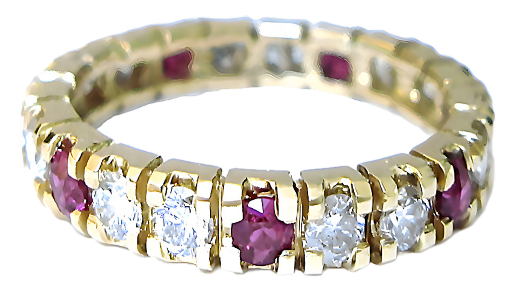 Diamond & Ruby Eternity Ring