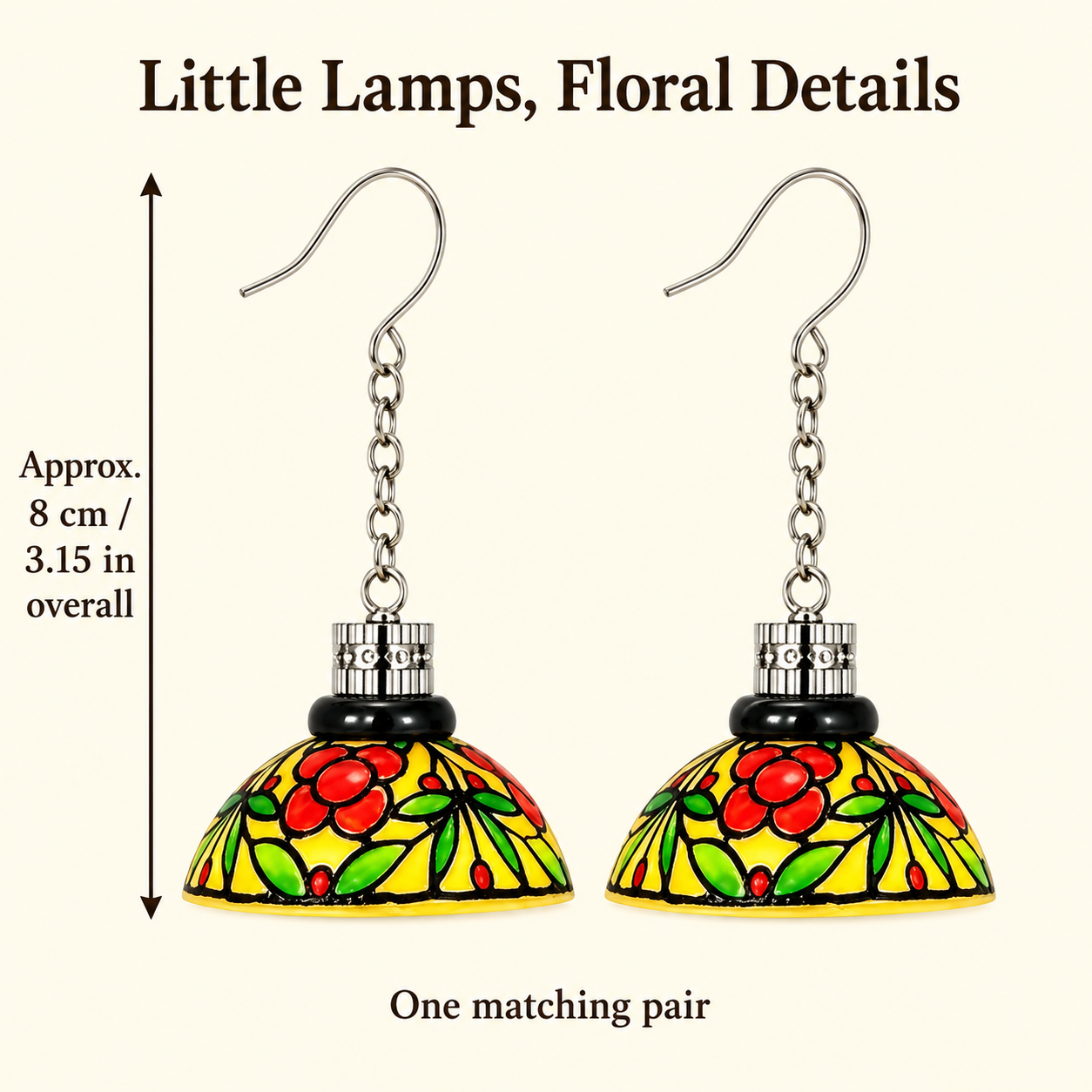Kleine Lampen Blumen-Hängeohrringe