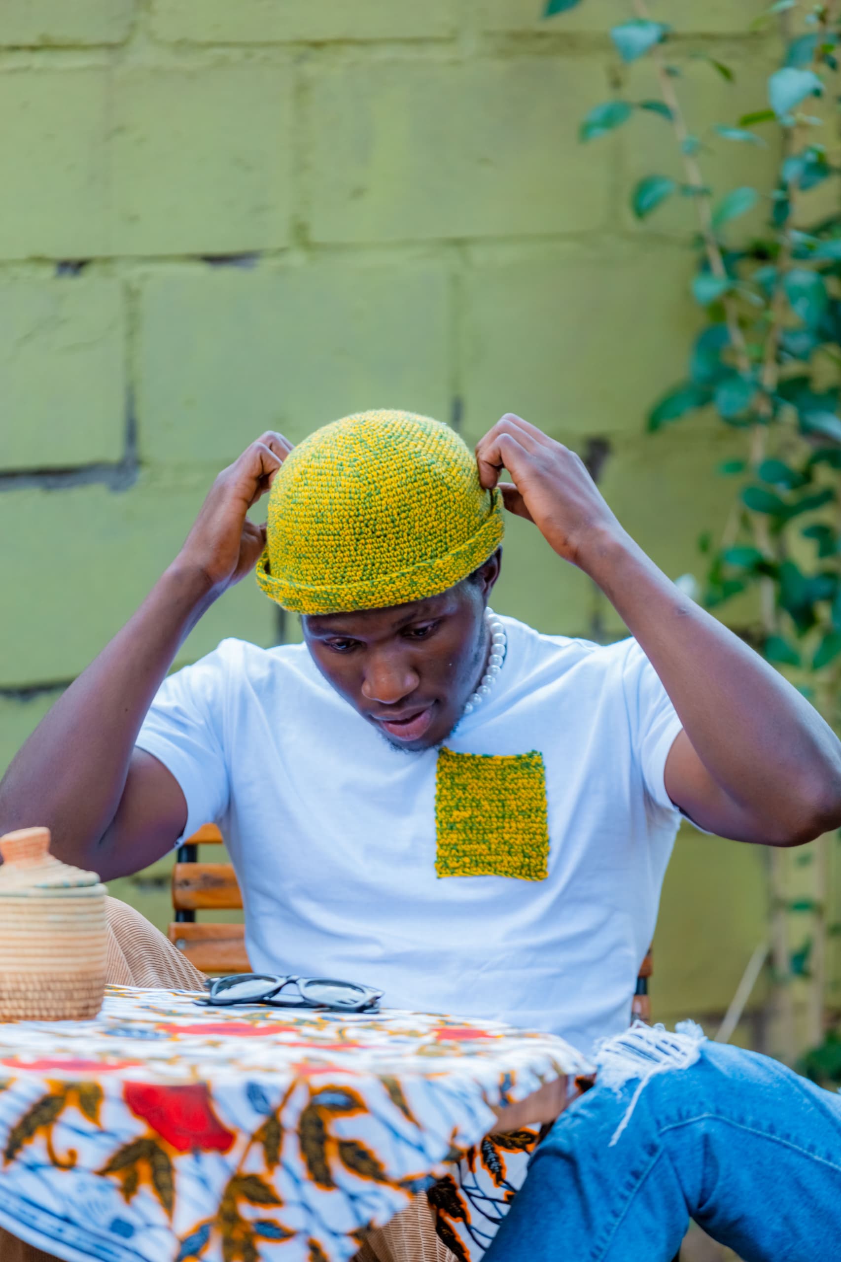 Yellow Beanie & Patch