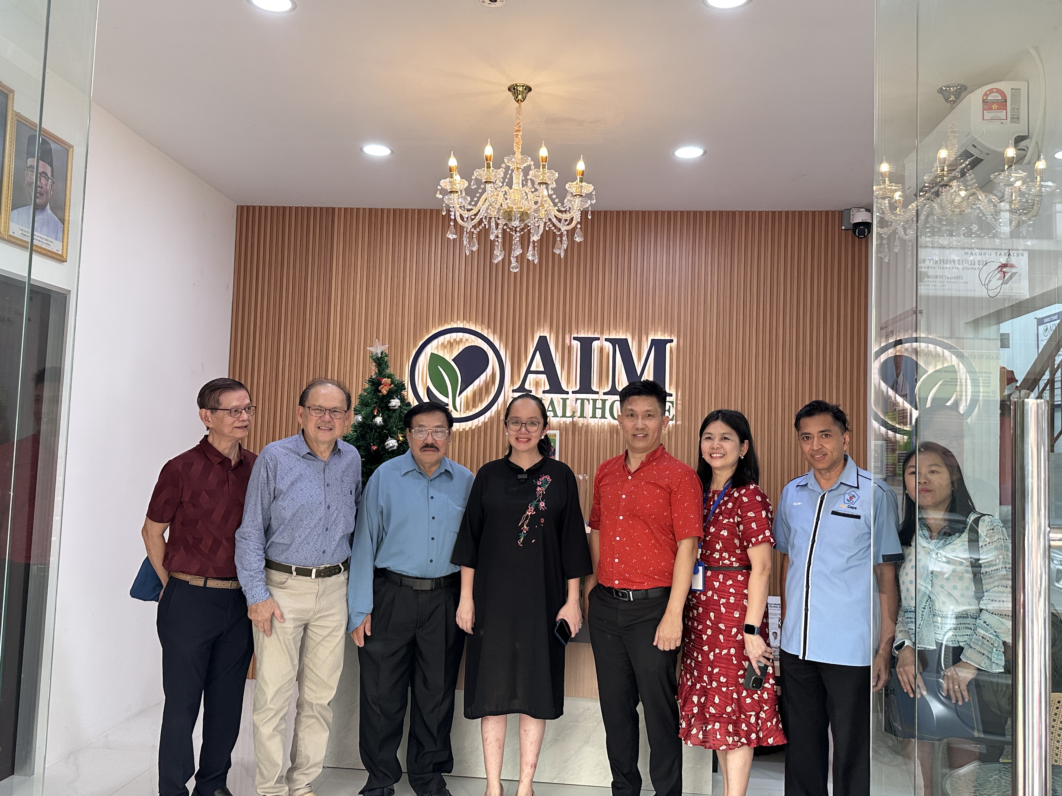 Community leaders and partners at AIM Healthcare Centre