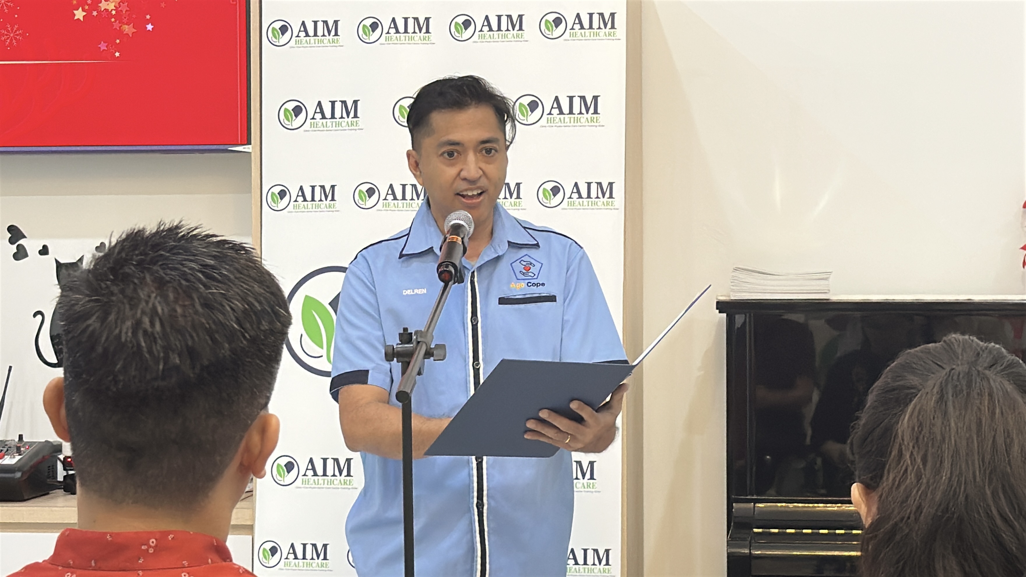 Festive atmosphere at AIM Healthcare Centre Christmas celebration 2025