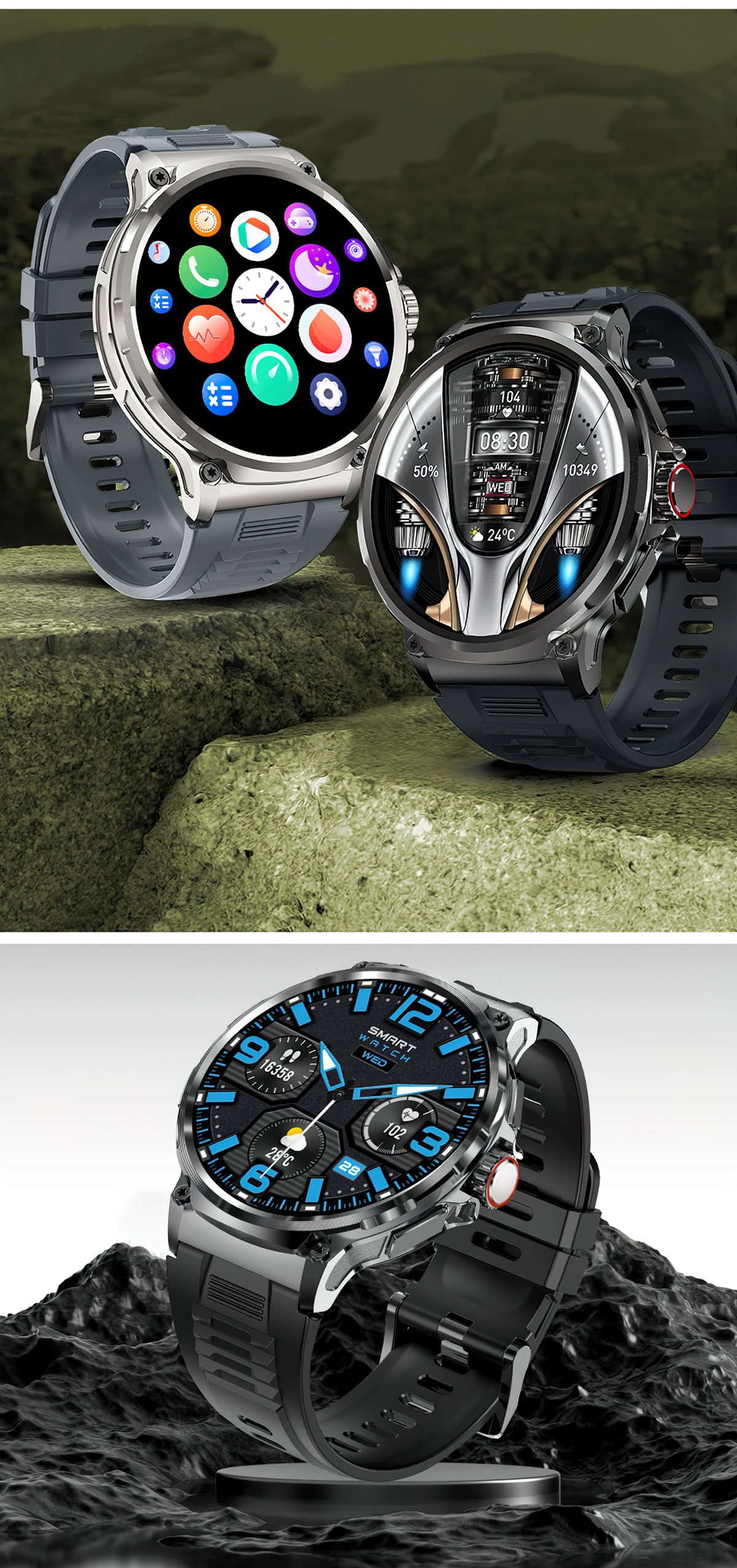 505 Smart Watch V69 display drawing colorful display effects multidimensional interface design HD screen vibrant colors enhanced visual experience