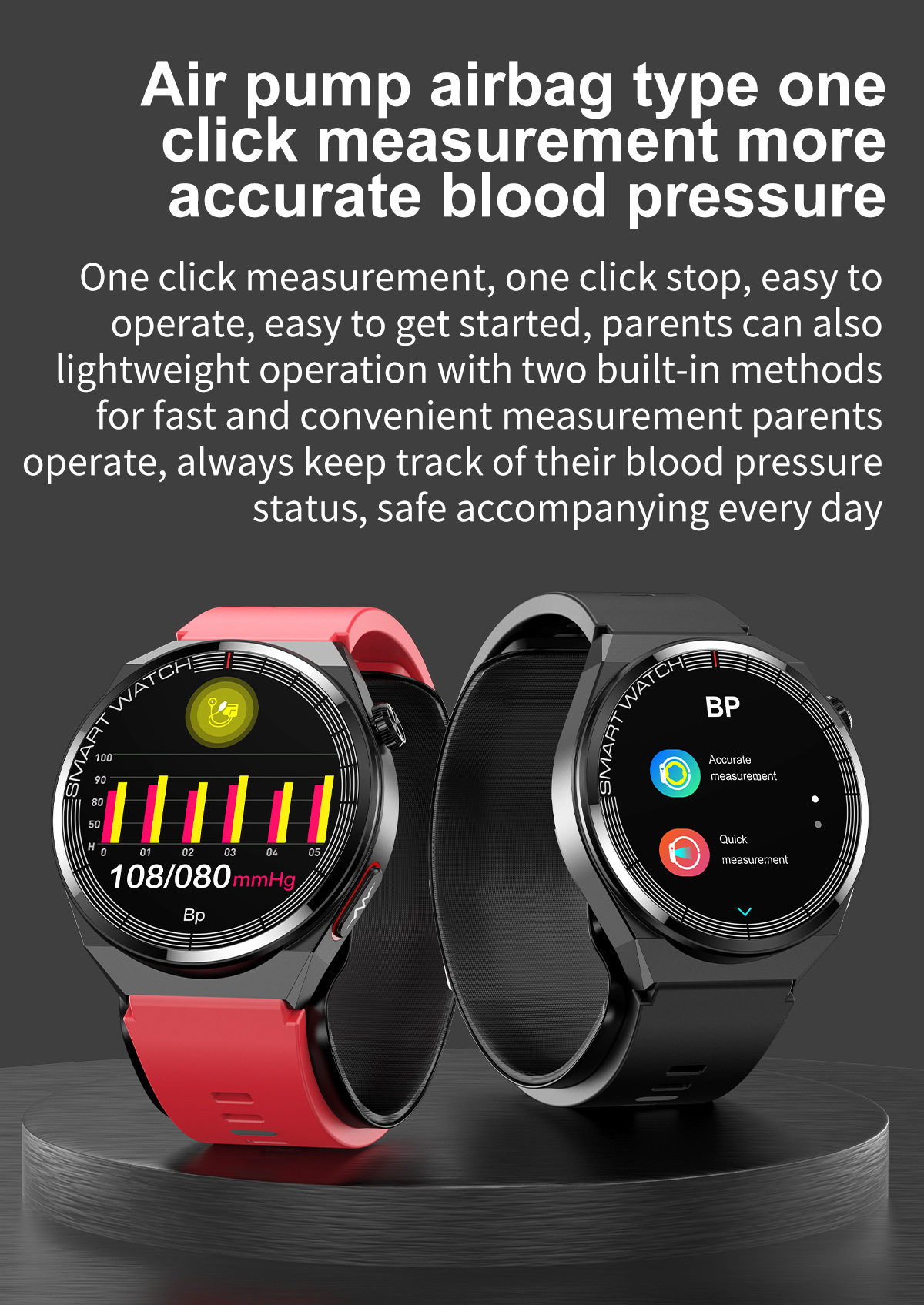 702 Smart Watch H42 detachable wellness strap measurement one-key installation simple operation normal wearing 4-step process flat watch separate wellness component gently remove cover