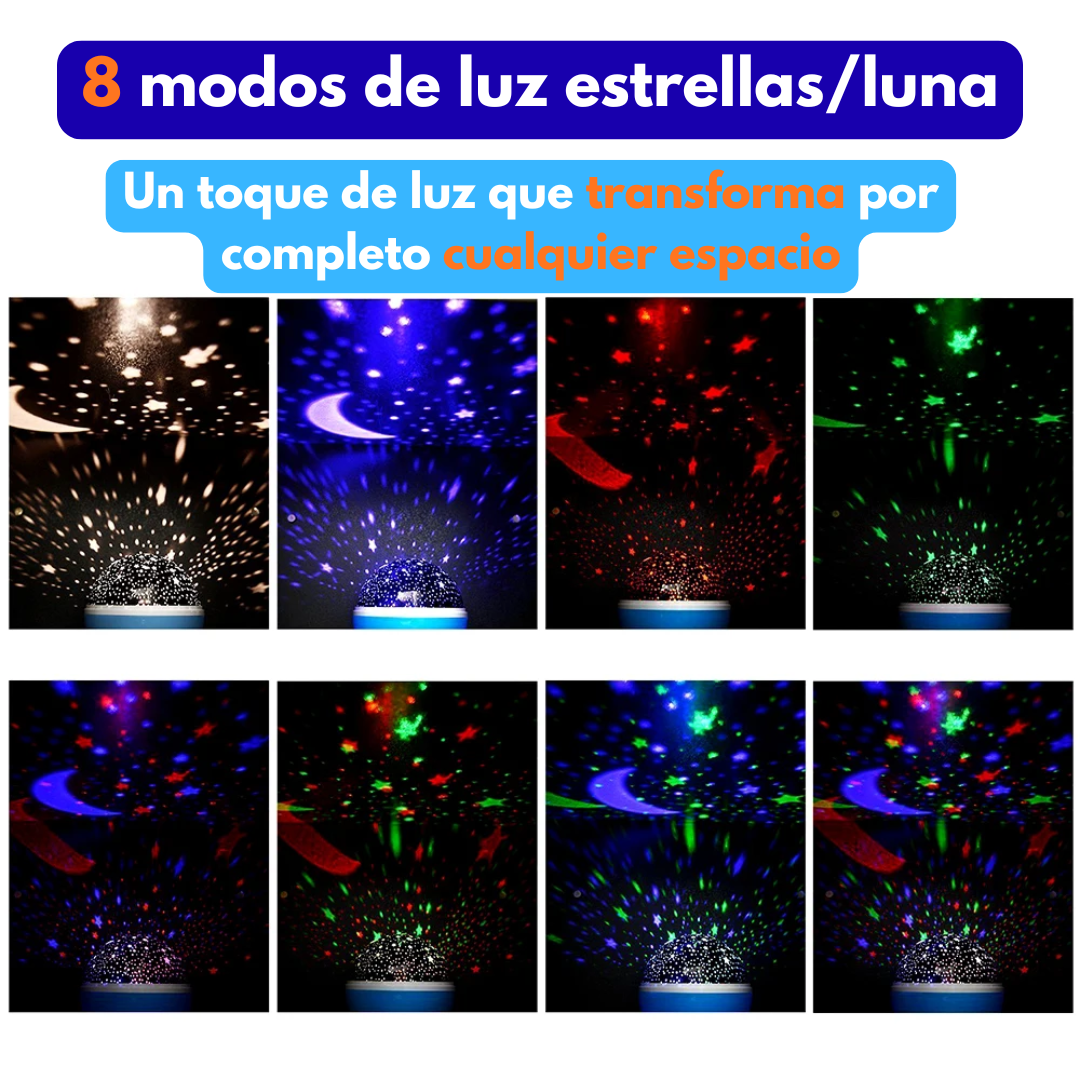 8 modos de luz estrellas y luna
