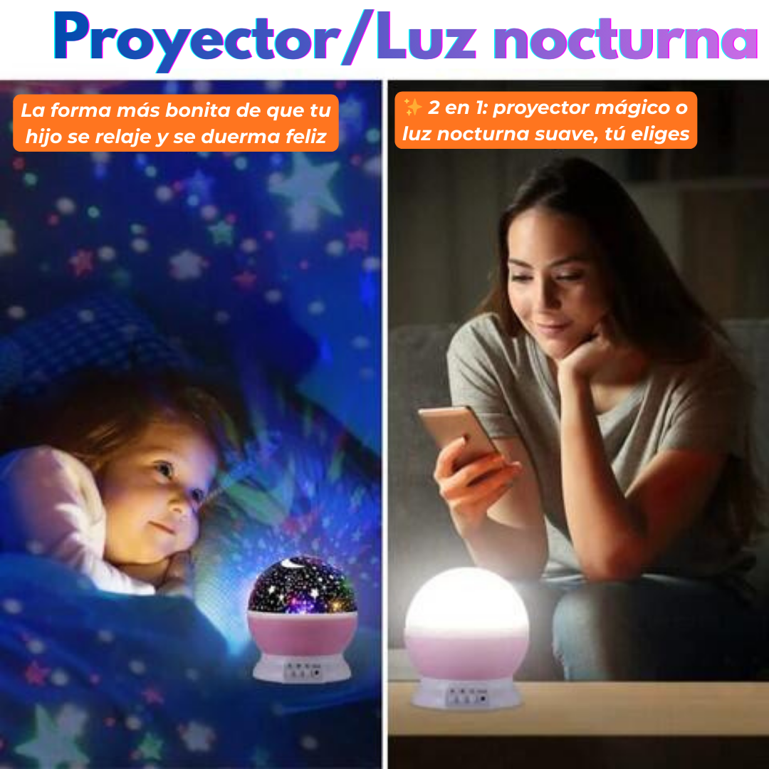 Proyector 2 en 1 - Luz nocturna y proyector